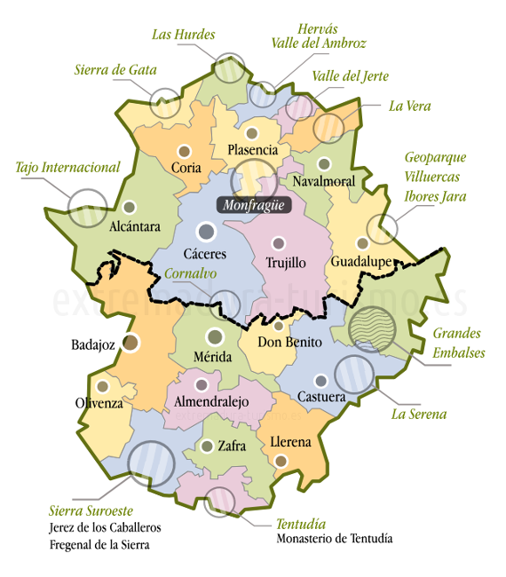 Buscar casas rurales, apartamentos y hoteles en Extremadura