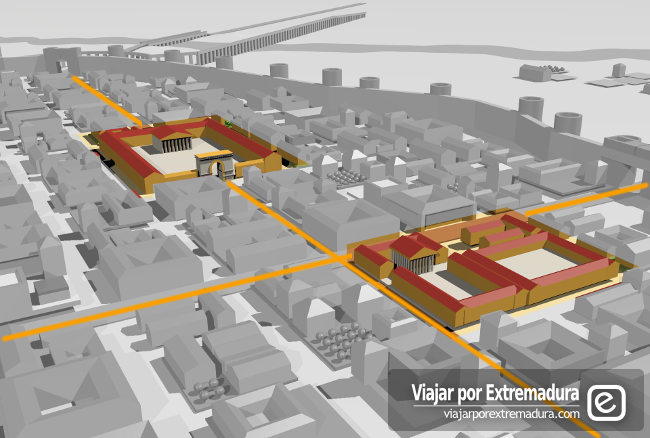 Foro Provincial y Foro Municipal  en la antigua Augusta Emerita
