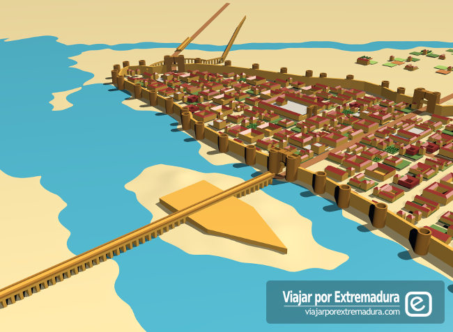 Puente Romano de Mérida en época romana